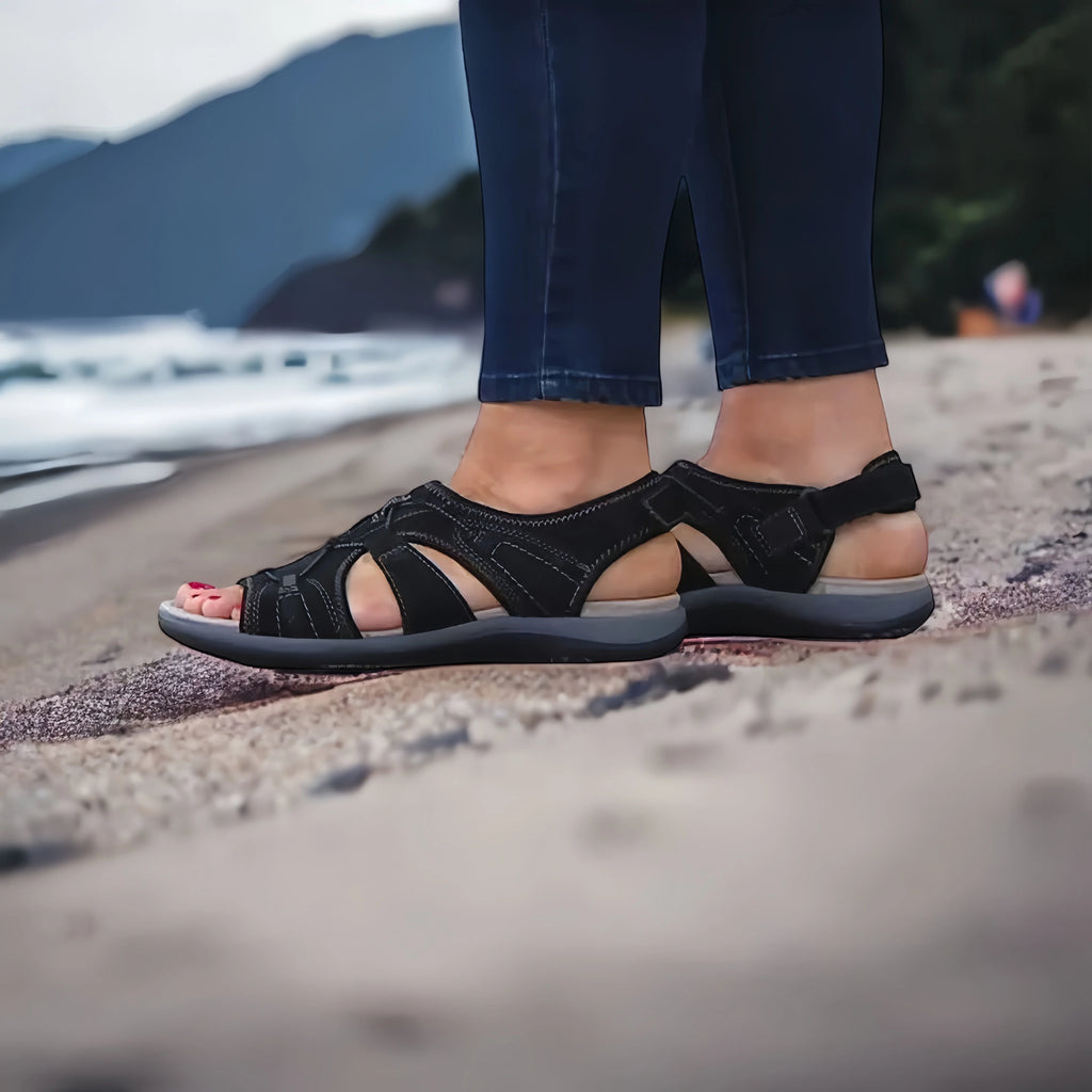 Orthopädische Sandalen für schmerzfreies Gehen — Schwarz, Foto 5