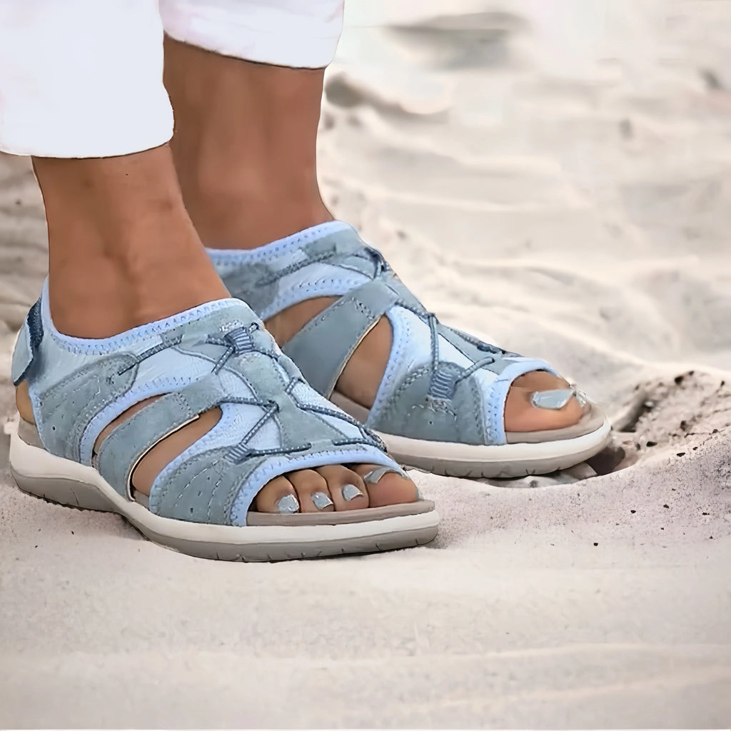 Orthopädische Sandalen für schmerzfreies Gehen — Himmelblau, Foto 6